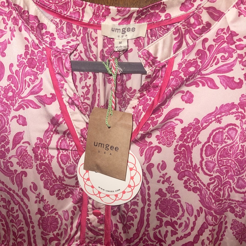 Umgee Pink Paisley Tunic dress - Picture 2 of 2